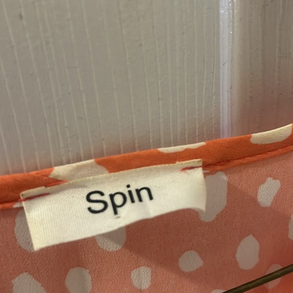 Orange Polka Dot Women's Top - Picture 2 of 4